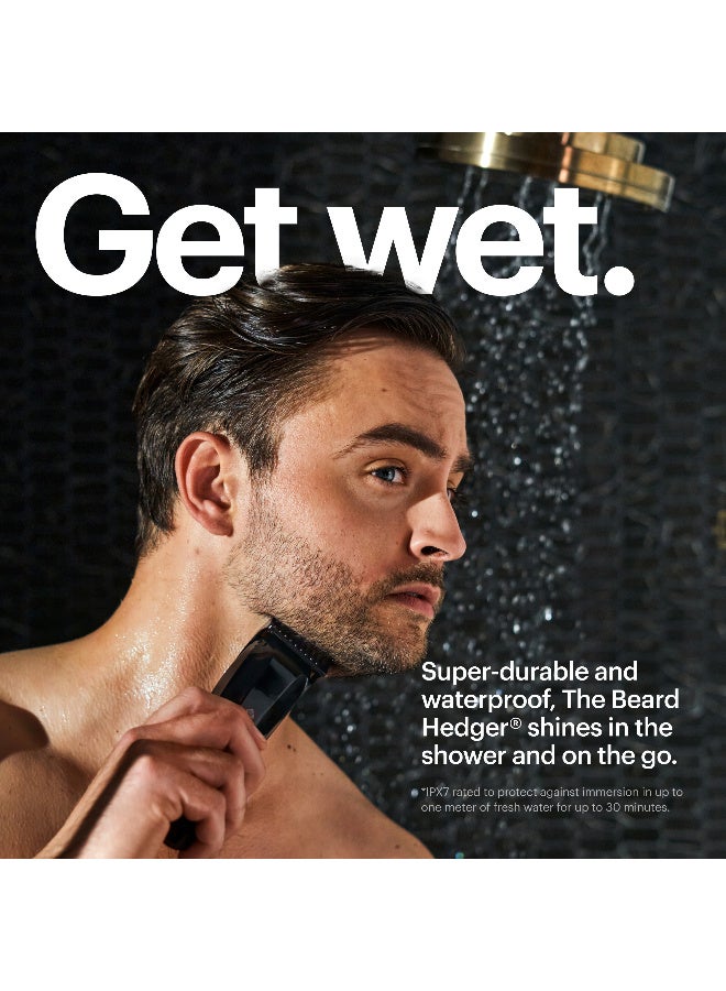 Manscaped The Beard Hedger Premium Men's Beard Trimmer, 20 Length Adjustable Blade Wheel, Stainless Steel T-Blade for Precision Facial Hair Trimming, Cordless Waterproof Wet/Dry Clipper - Image 4
