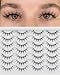 Losha Manga Lashes Fluffy Faux Mink Lashes 14 Pairs Natural False Lashes Pack Wispy Short Anime Lashes Look Like Individual Clusters 3D1009 - Image 2