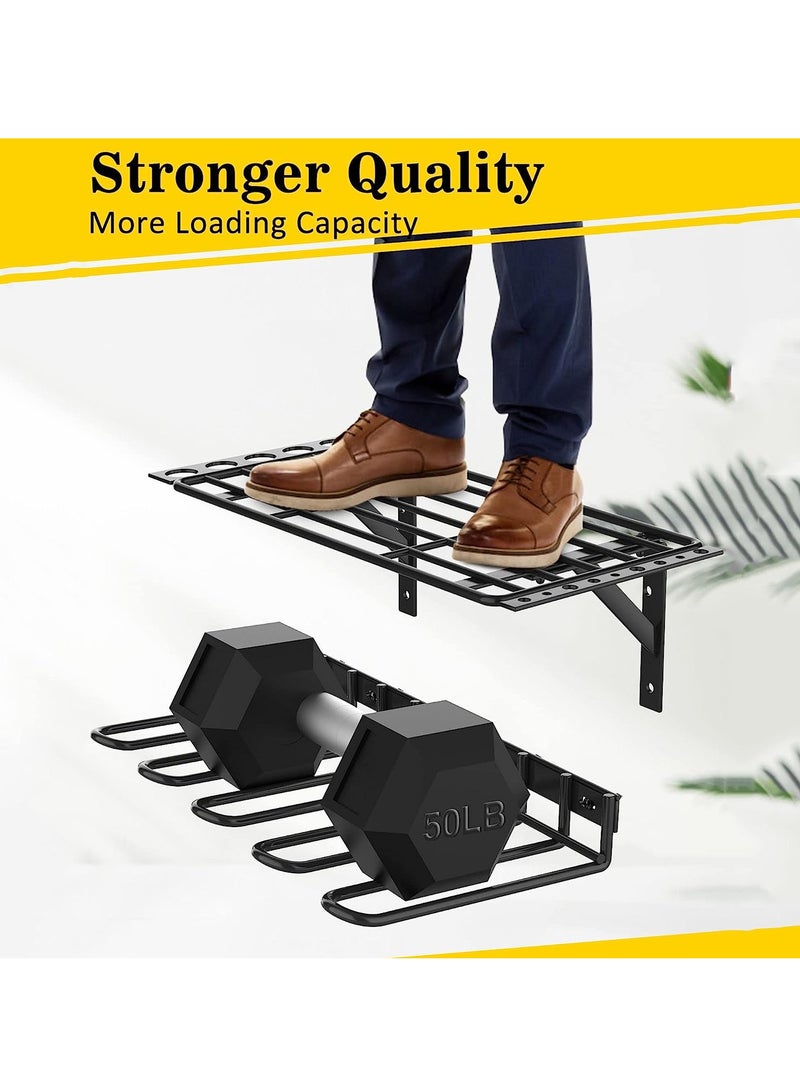 SYOSI منظم أدوات الطاقة معلق على الجدار، تصميم قابل للتعديل لتخزين الأدوات، حامل للحفر، رف تخزين للأدوات لمتجر ورشة العمل - Image 3