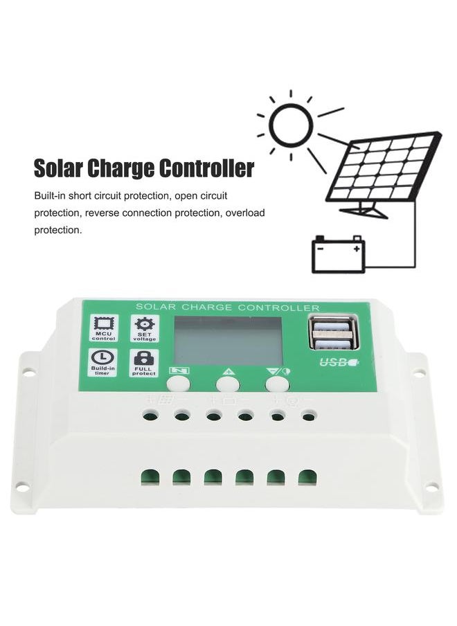 20A 12V 24V LCD Display Solar Charge Controller PWM Auto Focusing Tracking Charging
