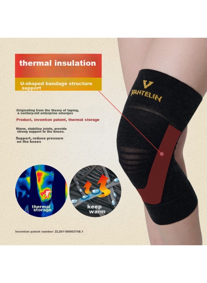 Kowa Knee Brace, Imported From Japan, Heat-retaining And Warm, For Joint Protection During Running And Sports, Warm Knee Brace, Black, Single Pack, Size M - Image 3