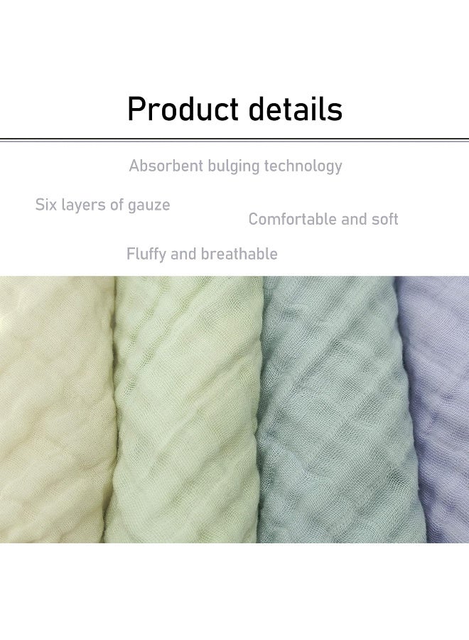 بيبيهود Baby Wash Cloth Baby Towels and Washcloths 5 Pack Muslin Baby Washcloths - Image 3