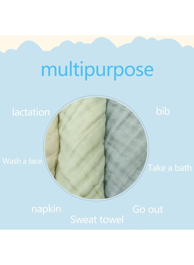 بيبيهود Baby Wash Cloth Baby Towels and Washcloths 5 Pack Muslin Baby Washcloths - Image 5