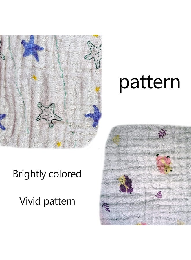 بيبيهود Baby Wash Cloth Baby Towels and Washcloths 5 Pack Muslin Baby Washcloths - Image 2