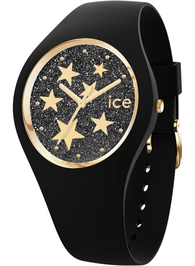 Ice Watch ICE-WATCH Ice Watch 019855 Ice Glam Rock 3 Hand Quartz Watch for Women, Small, Black Stars - Image 1