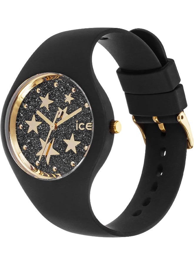 Ice Watch ICE-WATCH Ice Watch 019855 Ice Glam Rock 3 Hand Quartz Watch for Women, Small, Black Stars - Image 2