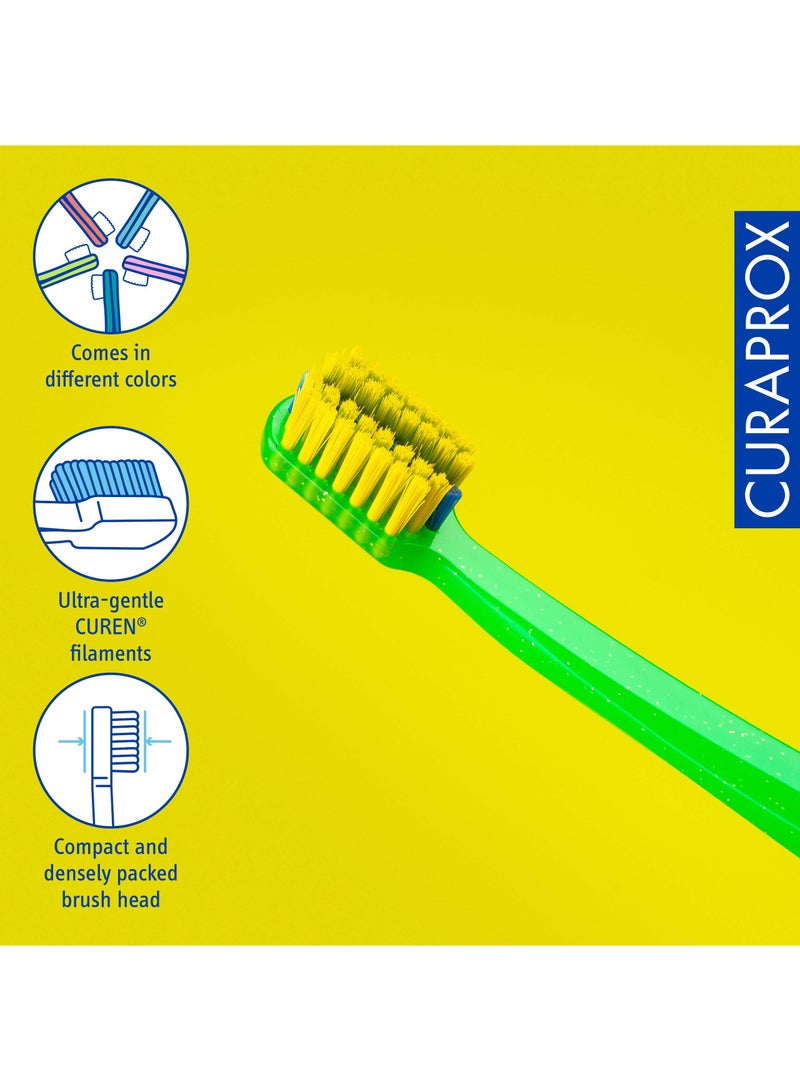 CURAPROX Toothbrush Ortho Ultra Soft For Adults With 5460 Curen Bristles -Multicolor - Image 3
