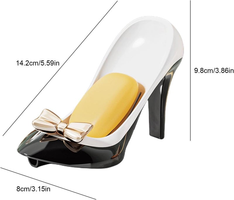 JICOOT Creative High Heels Soap Box, Soap Dish for Shower, High Heel Shoe Shaped Soap Box, Self Draining Soap Dish, Soap Holder, Must Have Universal Kitchen & Bathroom Shower Accessories - Image 2
