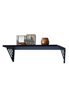 Feelings WALL SHELF BLACK 60cm WITH 2 BRACKETS SIZE : 60x20x1.5CM  - Image 1