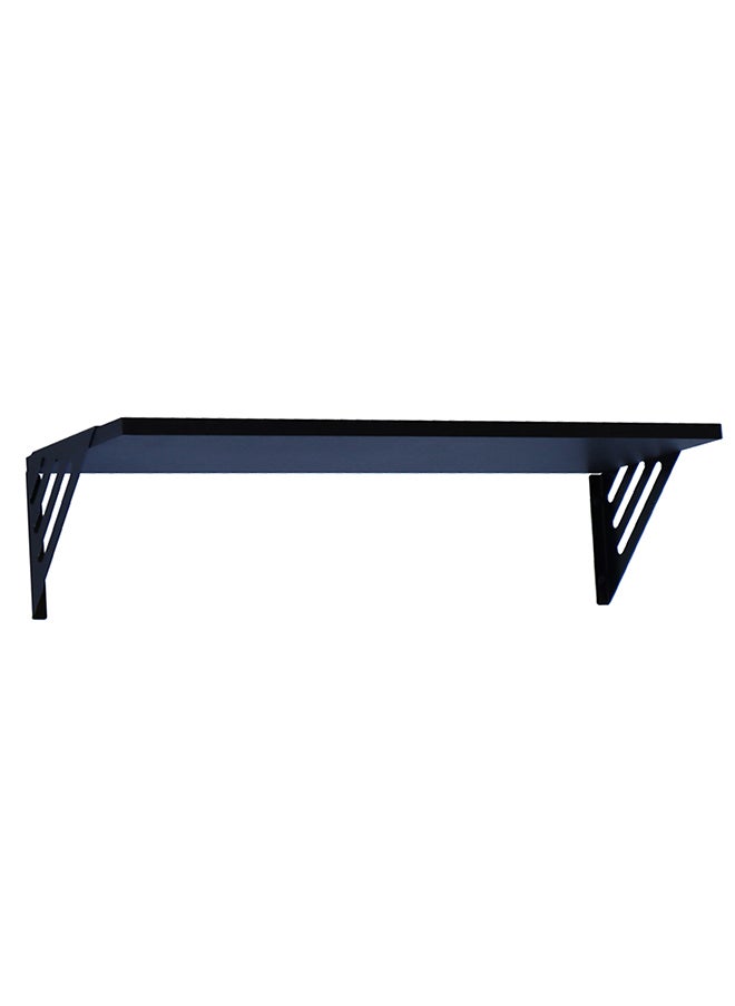 Feelings WALL SHELF BLACK 60cm WITH 2 BRACKETS SIZE : 60x20x1.5CM  - Image 2