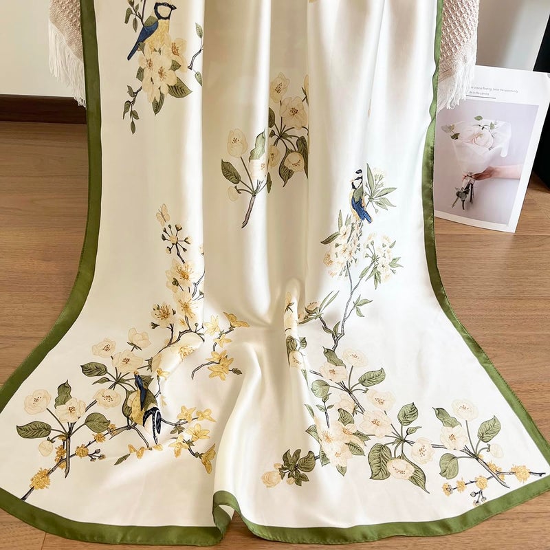 FONYVE Long Silk Like Scarf Lightweight Satin Scarves Large Sunscreen Shawl Wrap for Women - Image 5