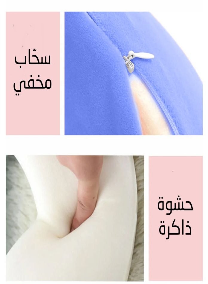 ارينا وسادة للرقبة مقاس 32*32*8 cm مزدوج الجوانب مصممة لدعم الرأس والرقبة أثناء النوم وتوفير راحة مثالية. - Image 5