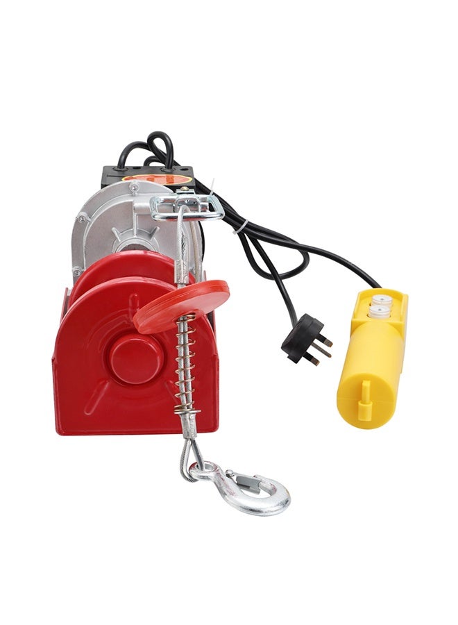 لوازم رافعة محرك مع واير 20 متر تحمل 1000 كغ - رافعة كهربائية حمراء تعمل بقدرة 1000 واط على تيار 220 فولت مزودة بسلك نحاسي ومقبس ثلاثي وجهاز تحكم سلكي - تستخدم في الورش، المزارع، وأعمال البناء الثقيلة - Image 3