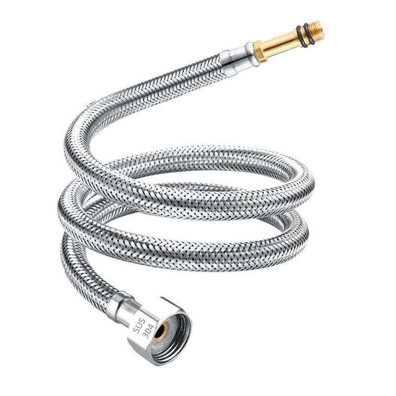 Supply 304 Stainless Steel Braided Hose Explosion-Proof Cold And Faucet Water Inlet Single Pointed Hose Explosion-Proof 4 - Image 1