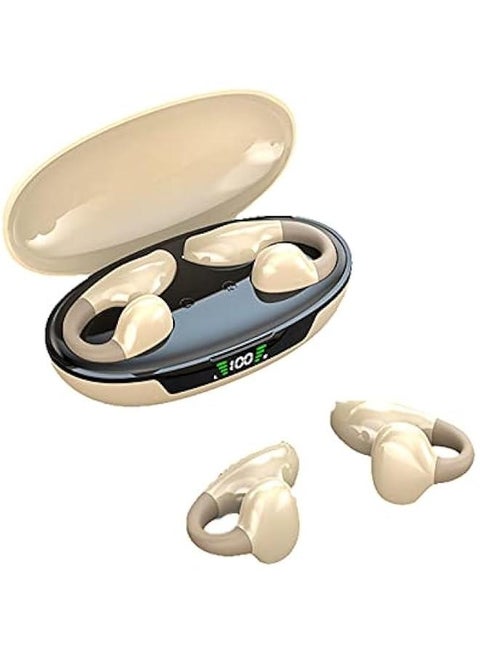 Clip On Earbuds Ear Clip Headphones Wireless Bluetooth Ear Clips Ear Buds Ear Clip Bone Conducting Conduction Bluetooth Headphones Open Ear Earbuds Buds Bone Conduction Earphones Headset