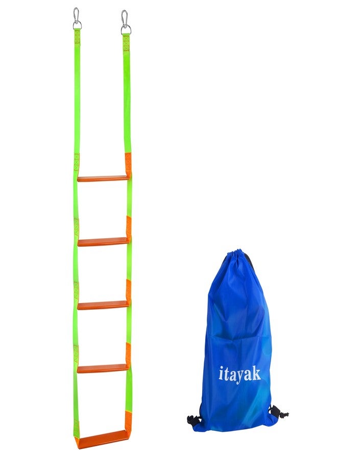 itayak Boat Rope Ladder, 5 Step Heavy Duty Climbing Ladder For Inflatable Boats, Fishing Sailboats, Kayaks, Tree Houses, And Outdoor Activities (5 Step) - Image 1