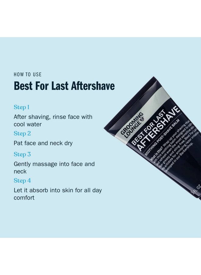 Grooming Lounge Rooming Lounge Best For Last Aftershave Soothing After Shave Balm Instantly Calms Irritated Skin Refreshing Facial Moisturizer Ideal For Sensitive Skin Nongreasy Fragrance Free 5 Oz  - Image 5