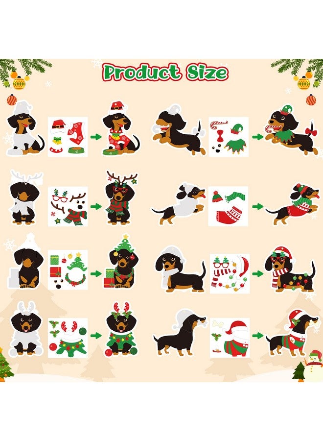 BeYumi Christmas Dachshund Craft Kit - 123Pcs Christmas Dachshund Craft Kit Diy Hanging Ornament Make Your Own Dachshund Decoration Set Xmas Holiday Party Favor Home Classroom Art Supplies For Kids - Image 3