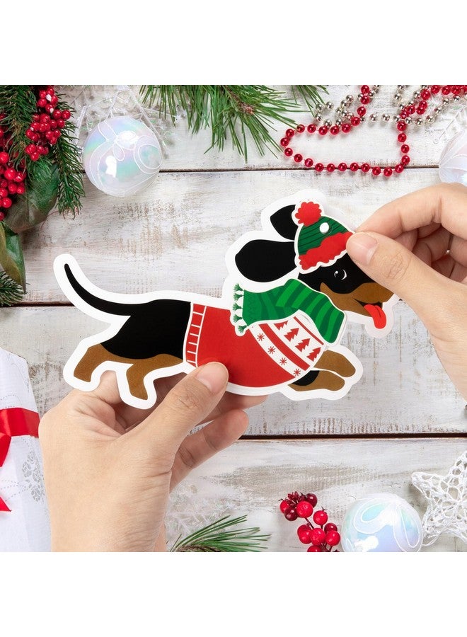 BeYumi Christmas Dachshund Craft Kit - 123Pcs Christmas Dachshund Craft Kit Diy Hanging Ornament Make Your Own Dachshund Decoration Set Xmas Holiday Party Favor Home Classroom Art Supplies For Kids - Image 4