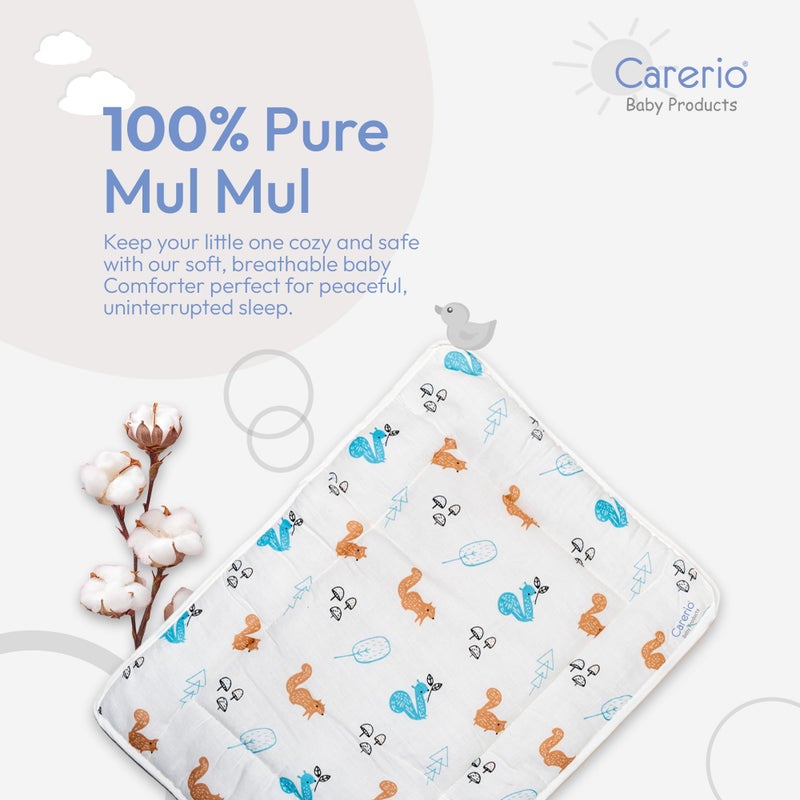 Carerio Newborn Baby Godadi, Soft Mulmul Cotton Baby Bed, Godadi, Crib Sheet, Cartoon Mat Bedding, Multicolor (Medium, Wodland Wonders (07)) - Image 2