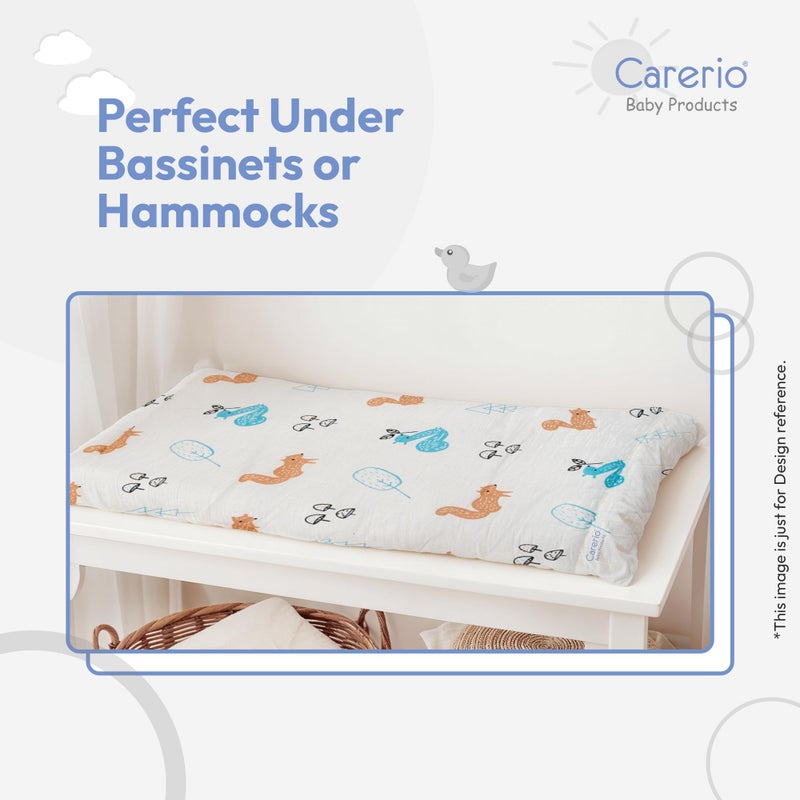 Carerio Newborn Baby Godadi, Soft Mulmul Cotton Baby Bed, Godadi, Crib Sheet, Cartoon Mat Bedding, Multicolor (Medium, Wodland Wonders (07)) - Image 3