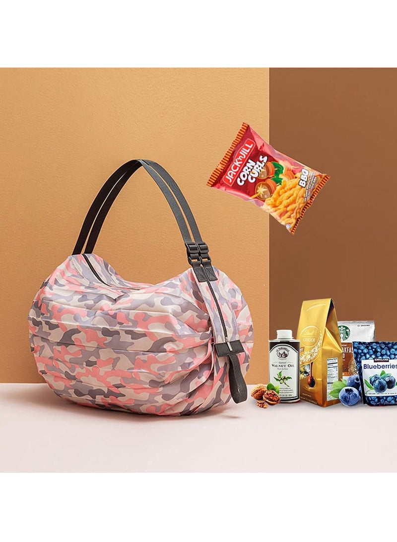 DubaiGallery Portable Grocery Bag, Foldable Large Capacity Shopping Bag, Washable Portable Tote Bag for Picnic, Travel, Camping - Image 2