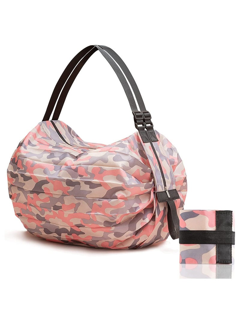 DubaiGallery Portable Grocery Bag, Foldable Large Capacity Shopping Bag, Washable Portable Tote Bag for Picnic, Travel, Camping - Image 3