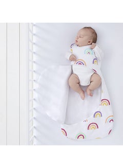 Snuz Pouch Sleeping Bag For Infant And Baby Clever Nappy Change Zip Tog Material 100% Cotton For Temperatures If 21 - 23 Celsius Suitable From 0 To 6 Months Maximum Baby Length 68 Cmrainbow  - Image 5