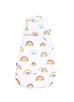 Snuz Pouch Sleeping Bag For Infant And Baby Clever Nappy Change Zip Tog Material 100% Cotton For Temperatures If 21 - 23 Celsius Suitable From 0 To 6 Months Maximum Baby Length 68 Cmrainbow  - Image 1
