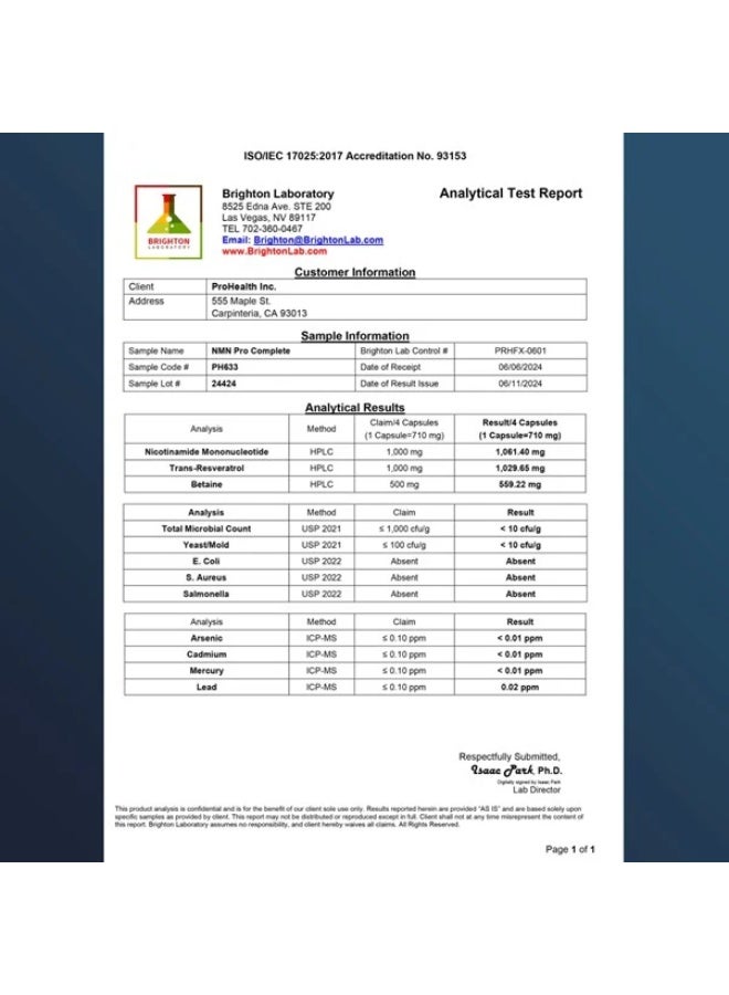ProHealth NMN Pro Complete Capsules (120 capsules) - Image 4