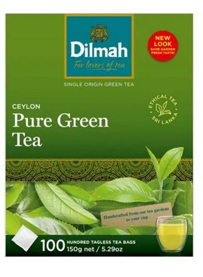 Dilmah Tea Bag Pure Green - 100 Bags - 150g