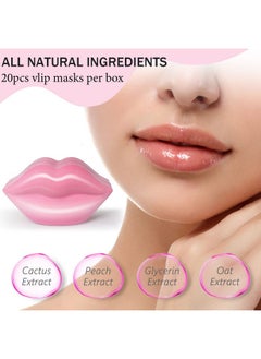 Charm Kiss 20Pcs Moisturizing Lip Mask, Lip Sleep Mask Reduces Lip Lines and Restores Moisture, Lip Mask Effectively Nourishes the Lip Skin, Gel Treatment Lip Masks Plumping Lips Mask Lip Care Products (Pink)  - Image 3