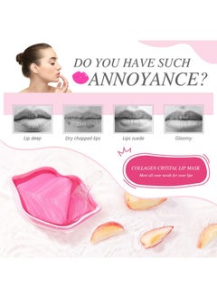Charm Kiss 20Pcs Moisturizing Lip Mask, Lip Sleep Mask Reduces Lip Lines and Restores Moisture, Lip Mask Effectively Nourishes the Lip Skin, Gel Treatment Lip Masks Plumping Lips Mask Lip Care Products (Pink)  - Image 4