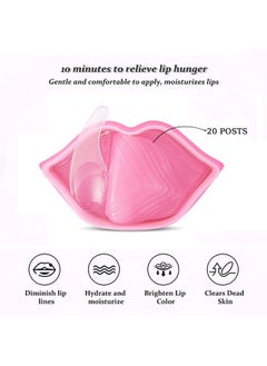 Charm Kiss 20Pcs Moisturizing Lip Mask, Lip Sleep Mask Reduces Lip Lines and Restores Moisture, Lip Mask Effectively Nourishes the Lip Skin, Gel Treatment Lip Masks Plumping Lips Mask Lip Care Products (Pink)  - Image 2