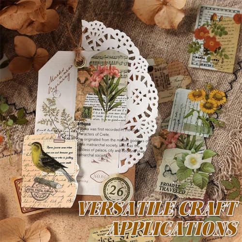 OFIFO® 120 Vintage Scrapbooking Stickers Set - Aesthetic Laptop Stickers, Assorted PET Journal and Planner Stickers, Decorative Craft Stickers for Gift Wrapping, Phone Cases, Notebooks, Luggage - Image 4