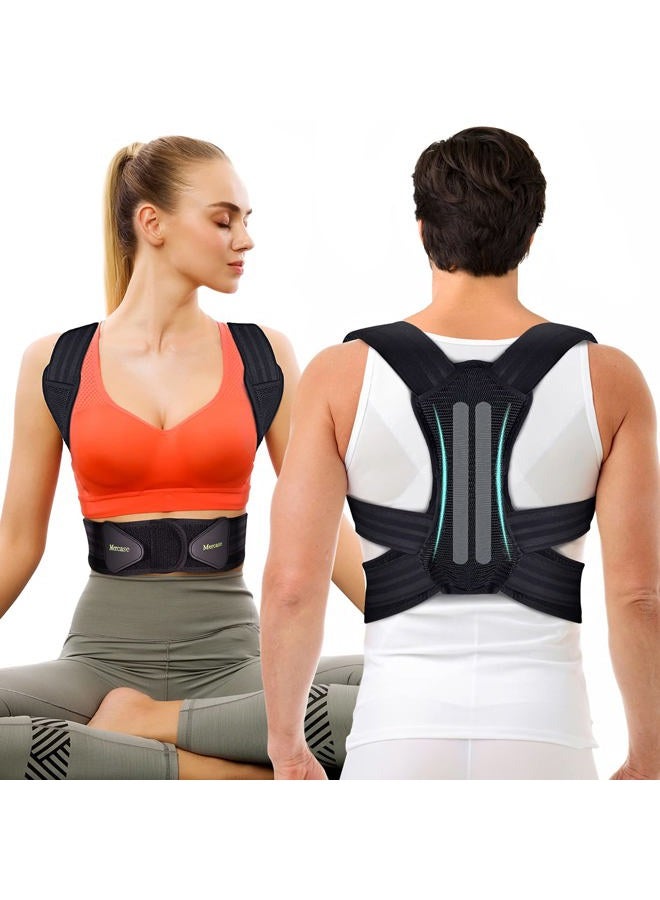 Mercase Posture Corrector for Men and Women,Shoulder Back Brace for Posture,Pain Relief for Back,Shoulders,Neck,Spine, Adjustable and Comfortable, Medium(23-32 inches) - Image 1