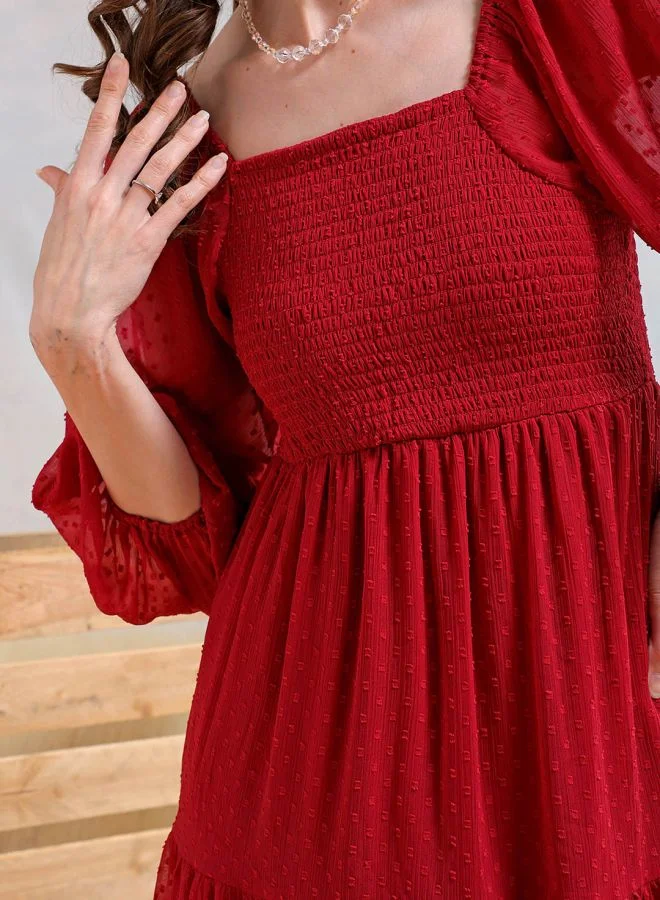 Freehand Tiered Chiffon Dress