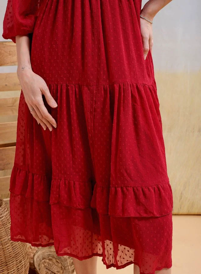 Freehand Tiered Chiffon Dress