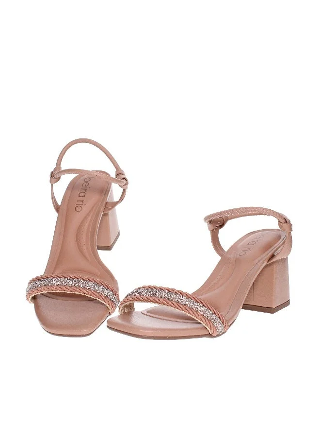 Beira Rio Mid Heels Sandals for Women – Sling Back Heel Sandals for Girls with Ankle Strap