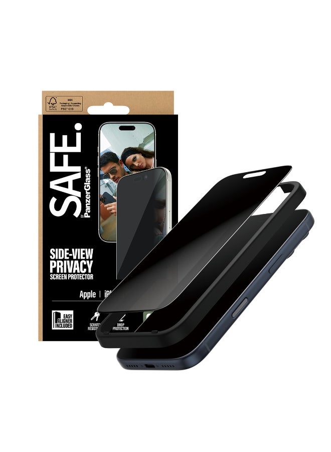 SAFE iPhone 17 Pro Screen Protector 6.3" PRIVACY, Full Screen Tempered Glass, Privacy Filter, Anti-Bluelight, Drop/Scratch Protection, w/ Easy Install Aligner, 2-Way Privacy - Image 5