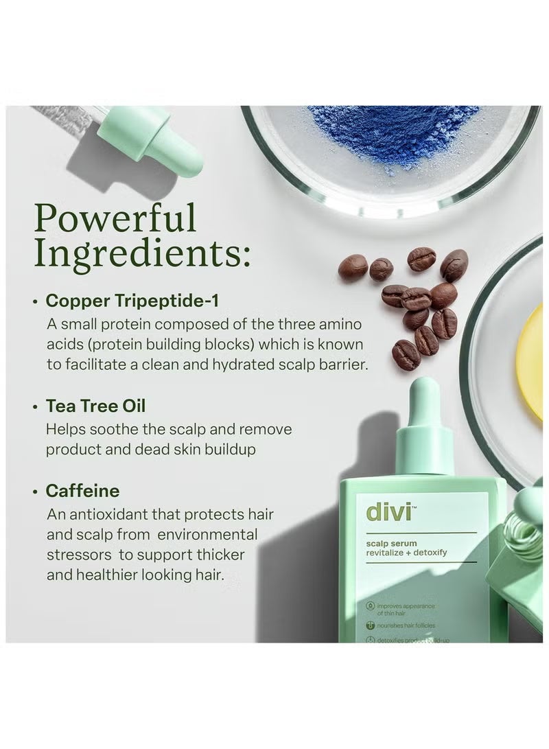 DiVi Scalp Serum for Thinning Hair, 30ml – Clinically Tested, Nourishing Formula with Amino Acids, Caffeine & Rosemary Oil – Promotes Healthy Scalp & Fuller-Looking Hair, Reduces Oil & Product Buildup - Image 3