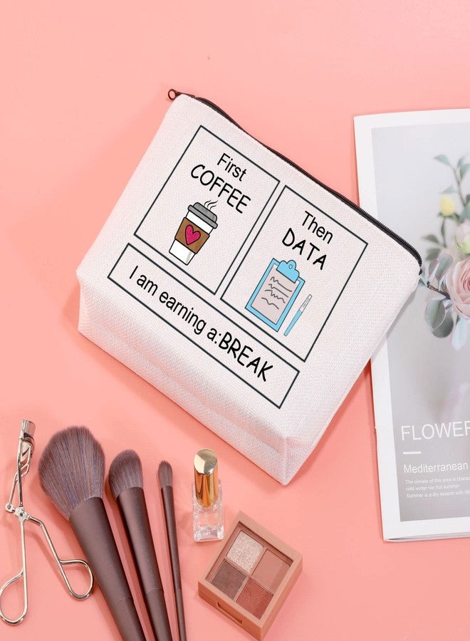 JXGZSO Teacher Zipper Pouch Makeup Bag BCBA Therapist Behavior Special Education Gift S Psychologist Gift (First COFFEE Then Bag) - Image 3