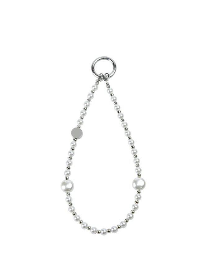 NIBEMINENT Super Cute Beaded Phone Charm – Trendy Phone Chain Wrist Strap, Shining Beads Chain Lanyard for Cell Phone