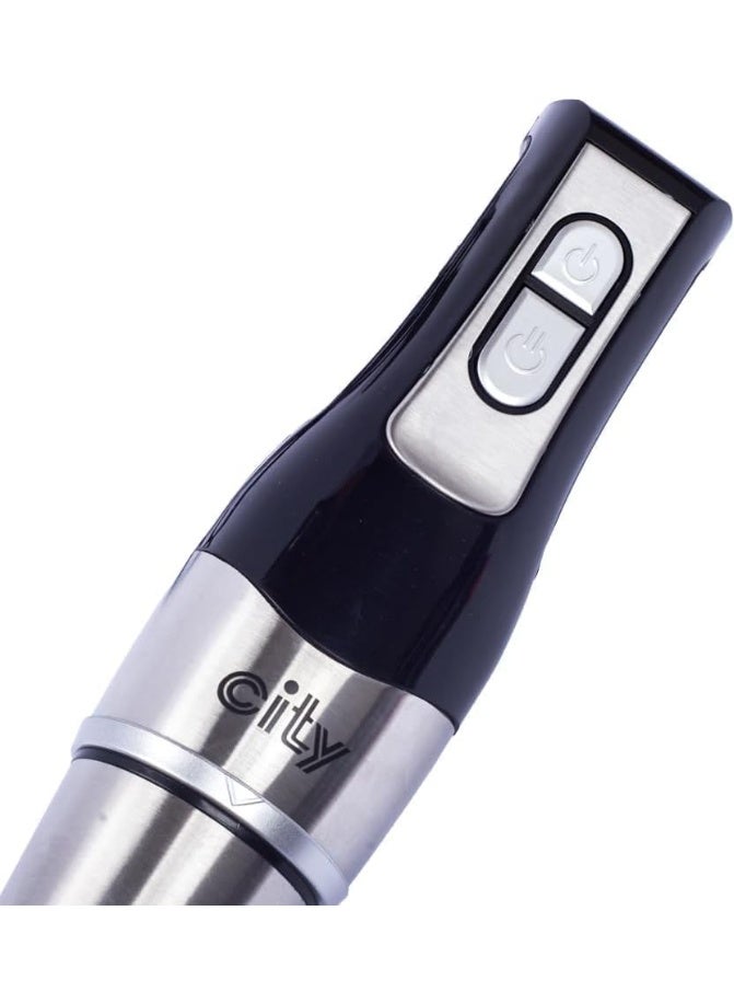 سيتي هاند بلندر  4 * 1 ستانيلس ستيل مزود ب شفرات حادة سرعتين متعدد الاستخدام - 1500 وات - Image 3