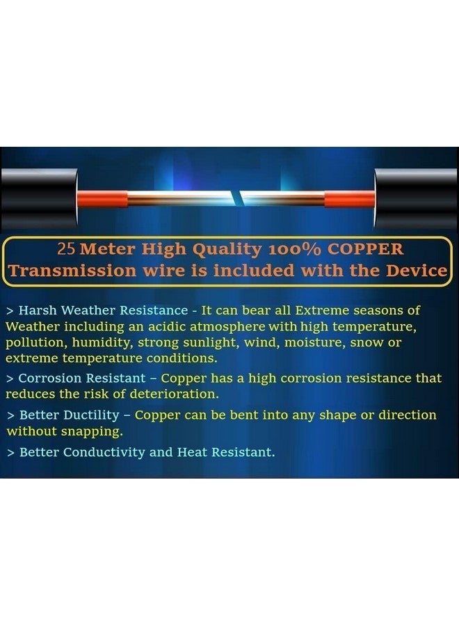 Swarn Jal (Model: A-SE25M-C) Water Tank Overflow Alarm and Empty Alarm with 4 Level Indicator + 25 Meter Wire, Cell Powered, Shock Proof,1 Year Complete Warranty (Patented Technology) - Image 2