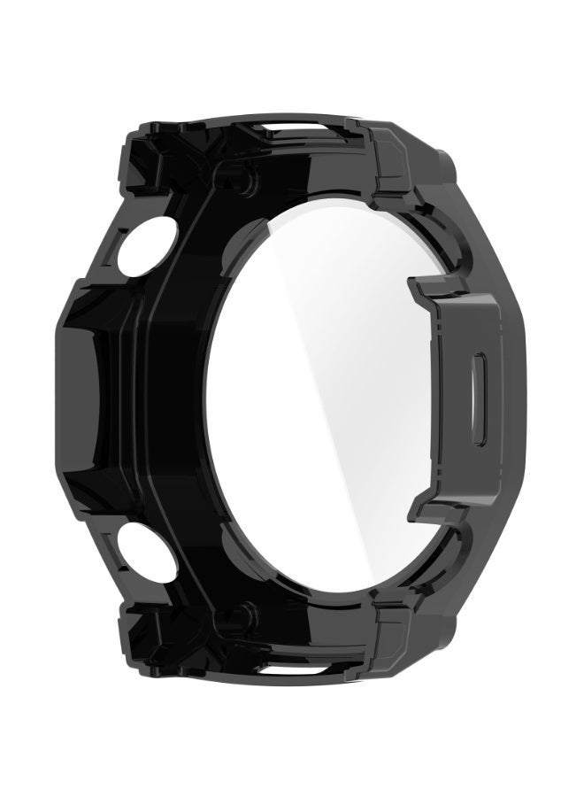 قضية صلبة لـ Amazfit T-Rex Ultra 2 مع حامي الشاشة ، قضية حامية للكمبيوتر الشخصي الصلبة مقاومة للصدمات غطاء مضاد للخدش مع الزجاج المقوى (أسود) - Image 4