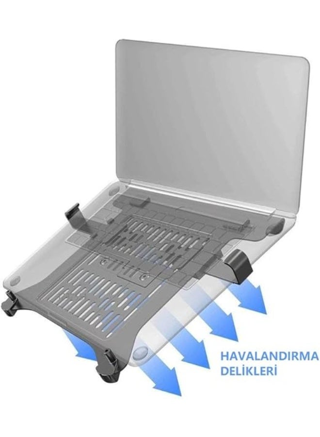 حامل مكتب 2 في 1 للابتوب والشاشة – درج قابل للتعديل للابتوب حتى 17 بوصة وشاشة حتى 34 بوصة، يدعم وزن 10–12 كجم - Image 3