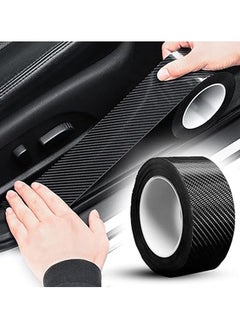 Generic Car Sill Protectors Strips Door Protector ​Black Carbon Fiber Wrap Film, Anti Scratch Guard Bumper Sticker, Spoiler Edge Protection for Cars Trucks SUV  - Image 1
