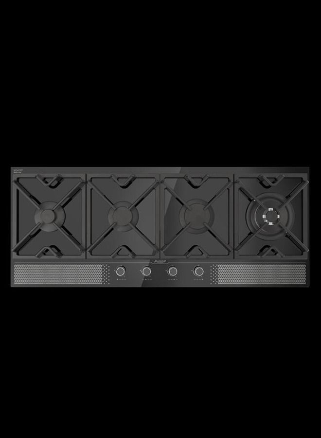 Baeckerhaft Built-in 120 cm Black Glass Hob, Made in Turkey, 2 years Warranty - Image 1