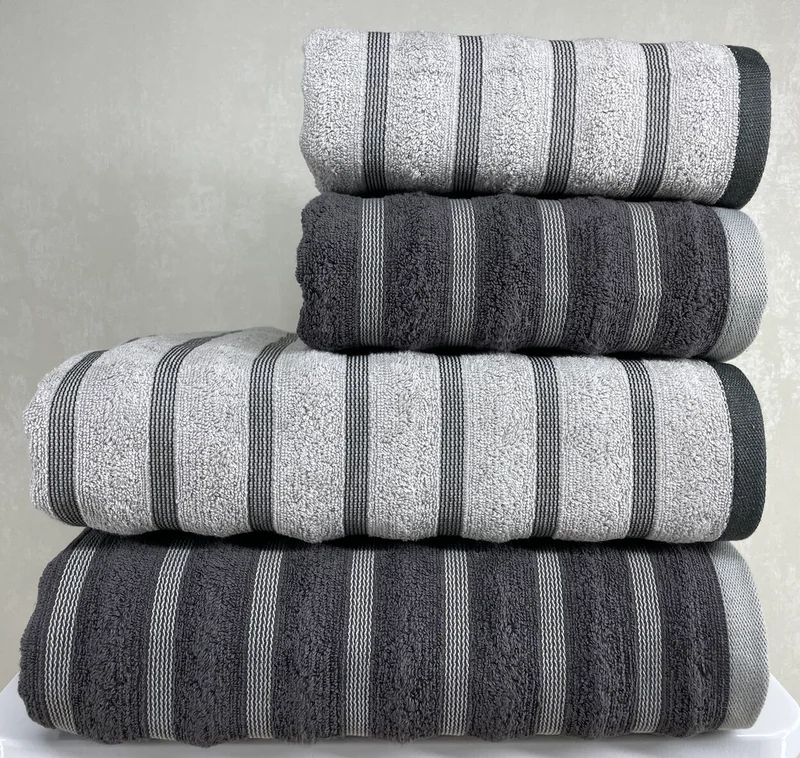 ايفين Cotton Soft 4-Piece Bath Towel Set (2 Hand, Face & Head Towels and 2 Bath Towels)